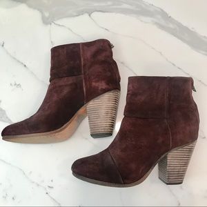 Rag and Bone Newbury booties in brown nubuck